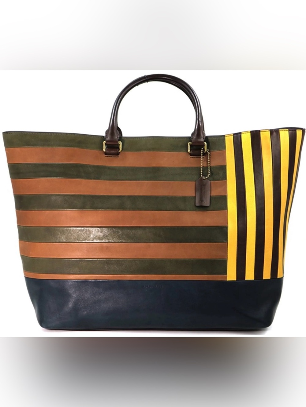 Limited Edition Coach Bleecker Mixed Bar Stripe Tote style number 71215